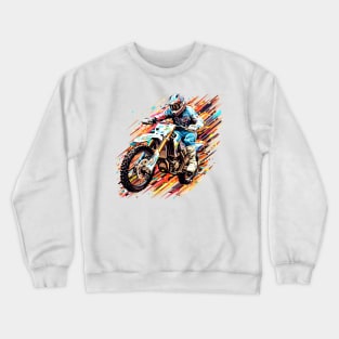 Moto Racing Fast Speed Competition Abstract Crewneck Sweatshirt